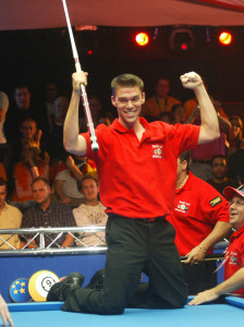 MOSCONI CUP 2006 10/12/06 EUROPE V USA CRUISE TERMINAL,ROTTERDAM,HOLLAND PIC;LAWRENCE LUSTIG DAVID ALCAIDE(EUR) V COREY DEUEL(USA) COREY DEUEL IN ACTION 