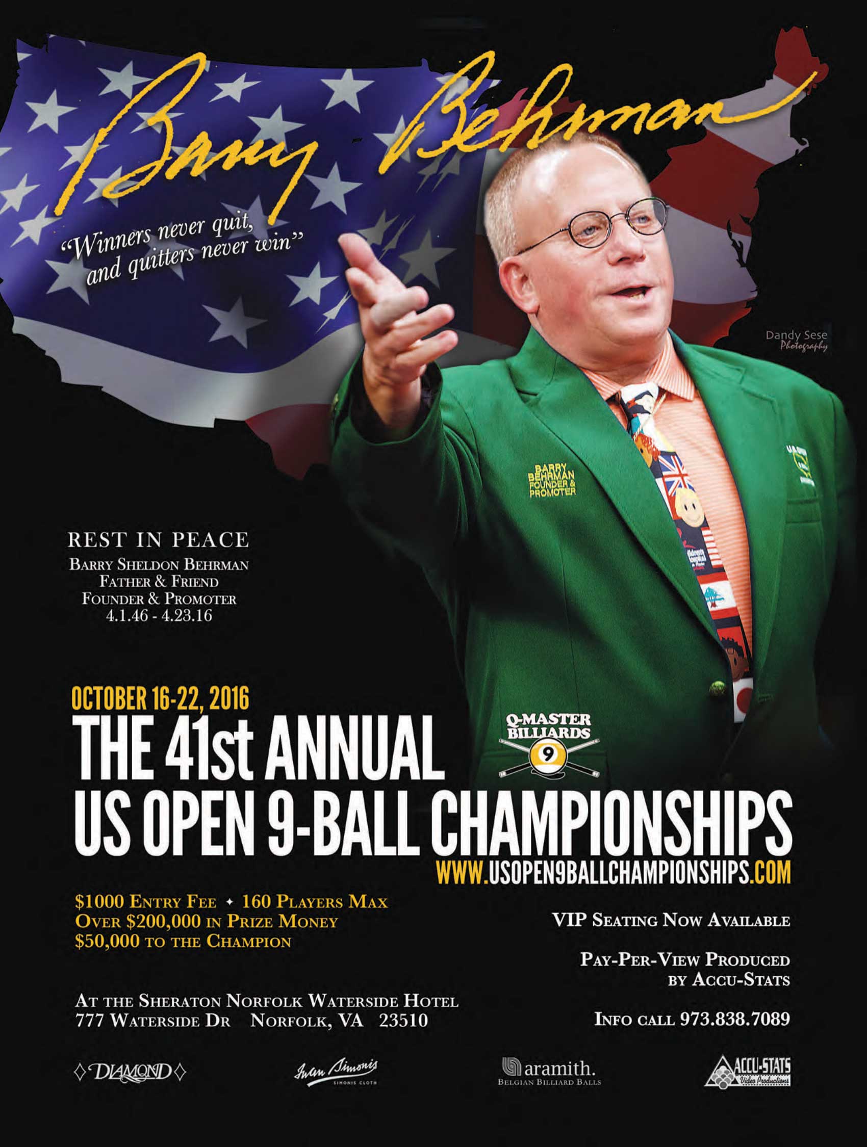 2016 U.S. Open 9Ball Championships Professor Q Ball