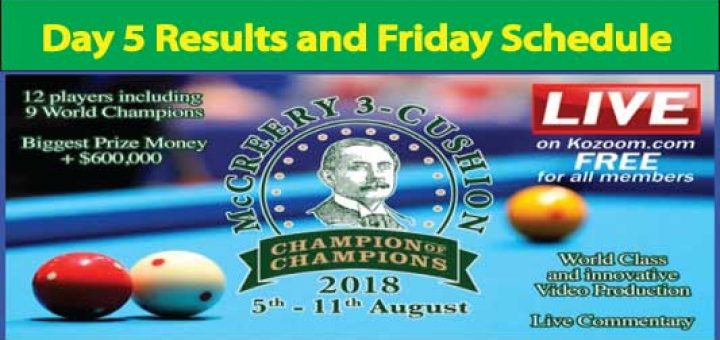 Unødvendig Svaghed Vidunderlig Day 5 McCreery 3-Cushion Champion of Champions - Professor Q Ball's  National Pool & Billiard News